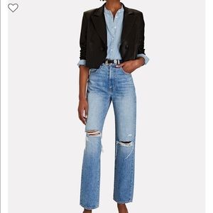 SLVRLAKE London High Rise Straight Leg Jeans